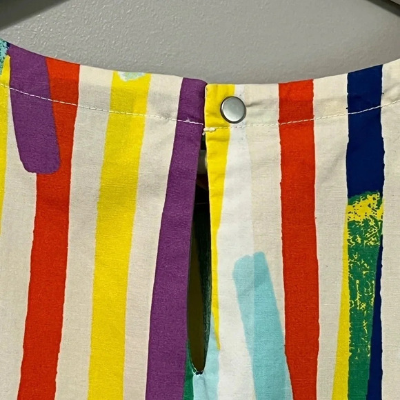 Kate Spade Saturday Sleeveless Abstract Striped Cotton Top - Picture 9 of 12